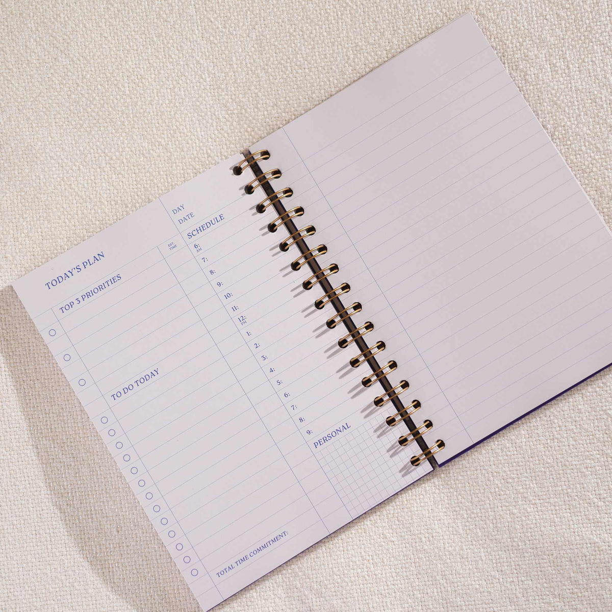 Daily Productivity Planner | Undated | Hardback | Burgundy