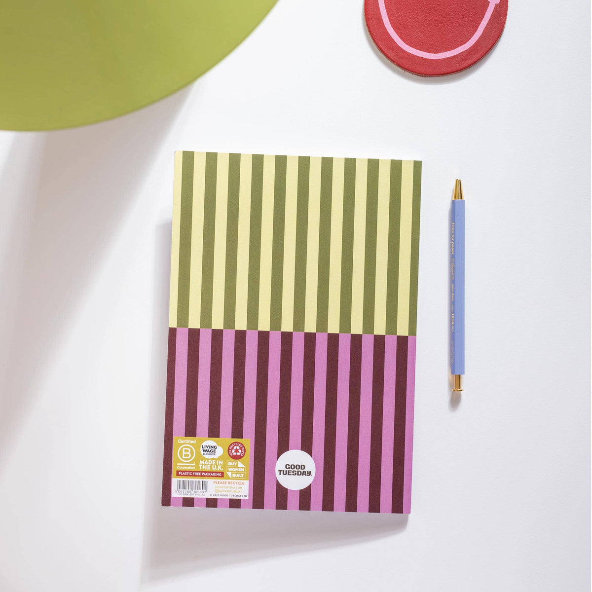A5 Pistachio Stripe Notebook