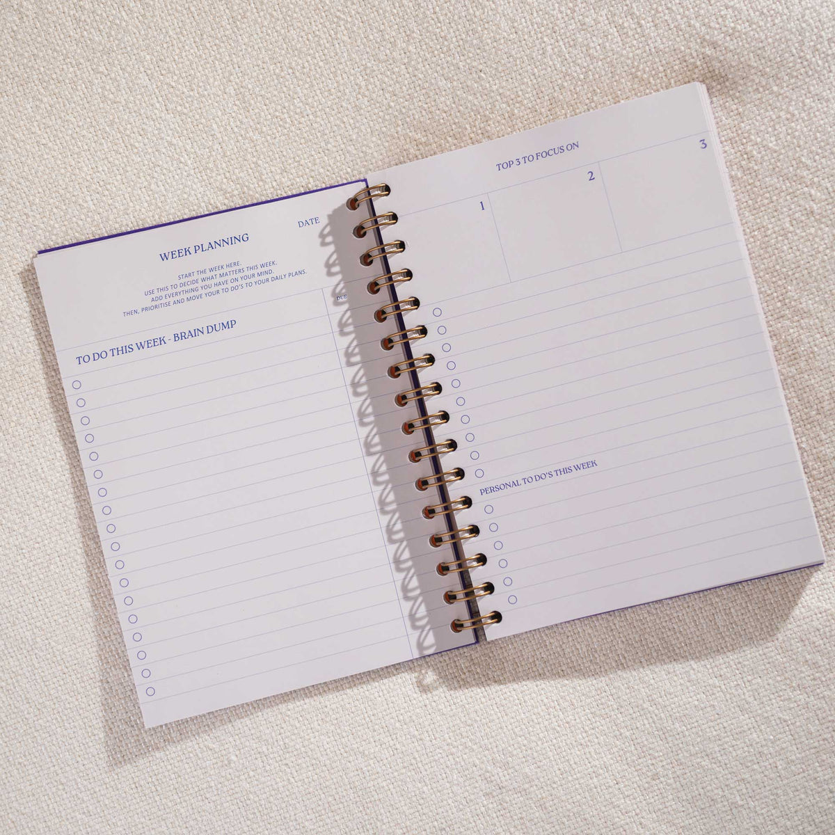 Daily Productivity Planner | Undated | Hardback | Burgundy