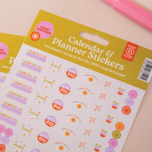 Planner & Calendar Stickers | Recycled Paper Stickers
