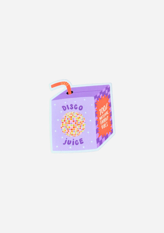 Disco Juice Box Matte Vinyl Sticker