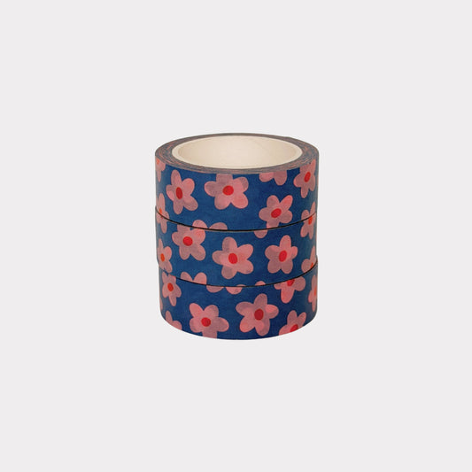 Blue and Pink Flowers Washi Tape
