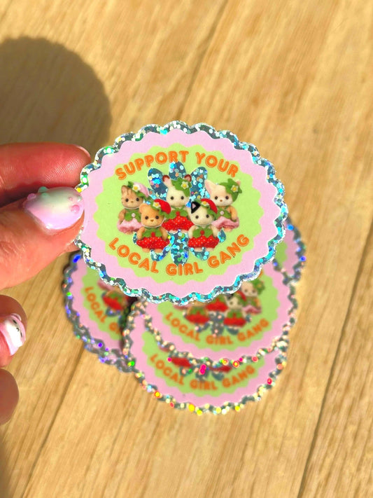 Girl Gang Glitter Sticker