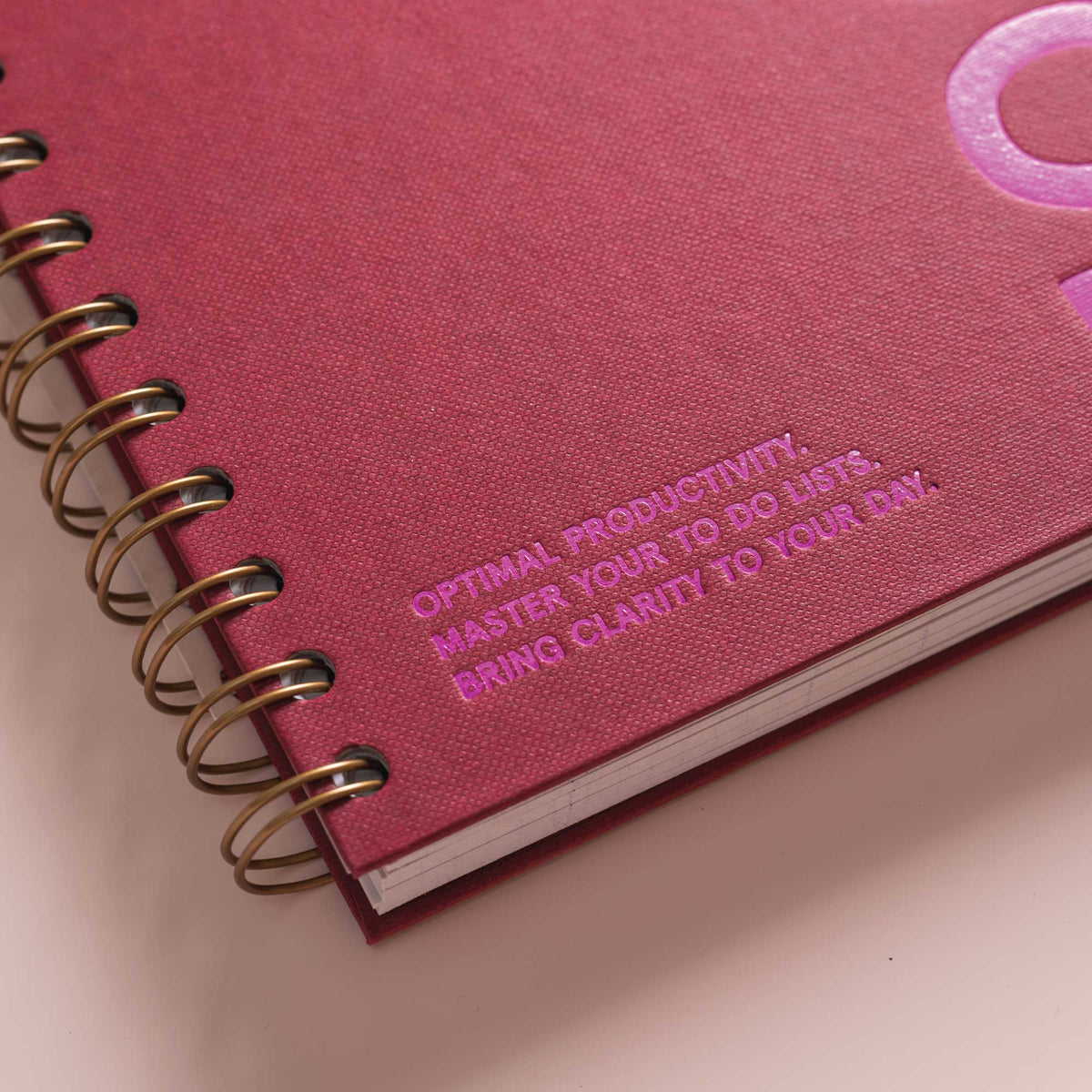 Daily Productivity Planner | Undated | Hardback | Burgundy